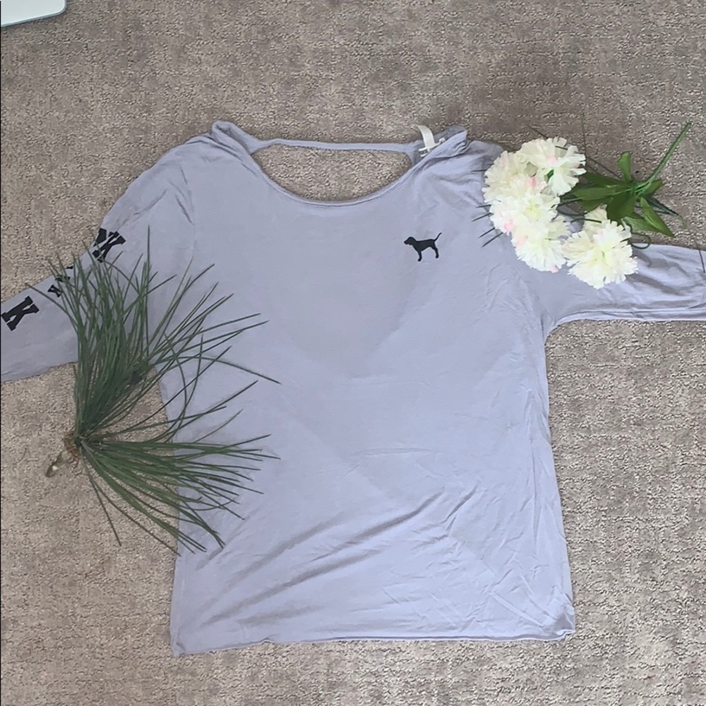 PINK open back long sleeve